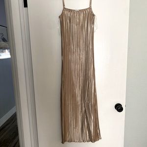 Petal and Pup Gold Long Dress